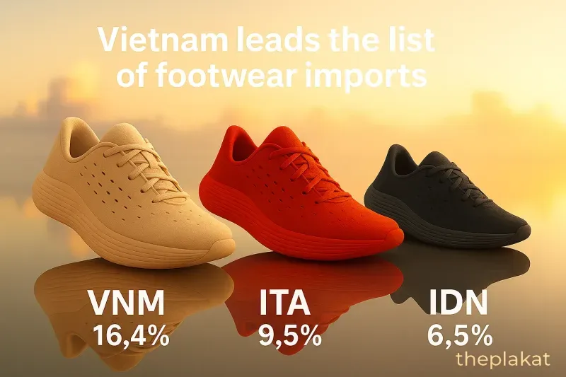 Vietnam leads the list of footwear imports in 